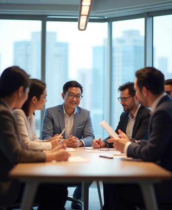 Coral Mendingチームメンバーが横浜のオフィスで打ち合わせしている様子