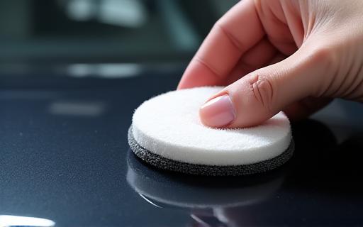 Applying ceramic coating with a microfiber block