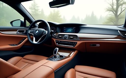 Pristine and clean luxury car interior